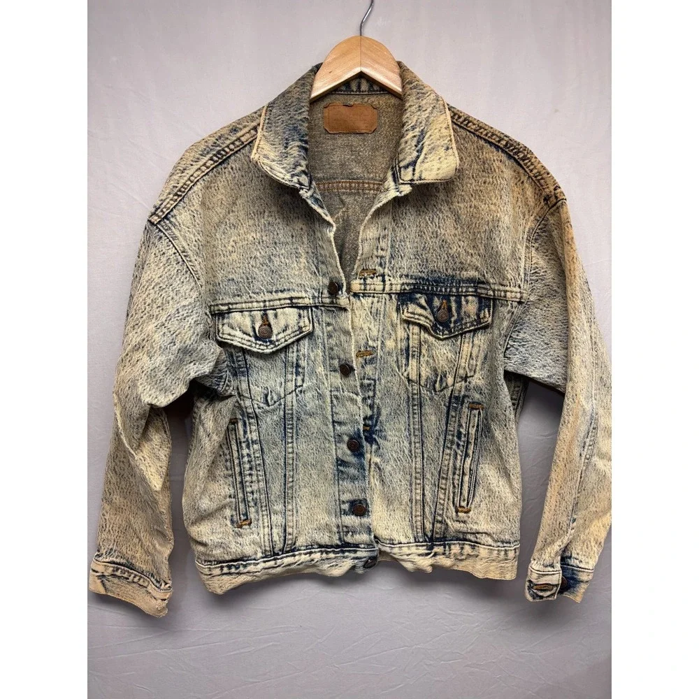 Levi's Trucker Jacket Men's Light Blue Long Sleeve Denim USA Vintage Crusty Dust